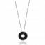 Woman stainless steel Octavienne circular grey necklace mini